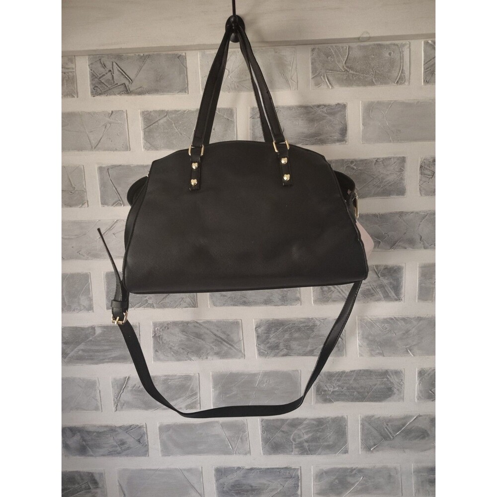 New Betsy Johnson Satchel Purse in Black with Varied Pink Roses Cottage Core Y2K - Picture 5 of 15
